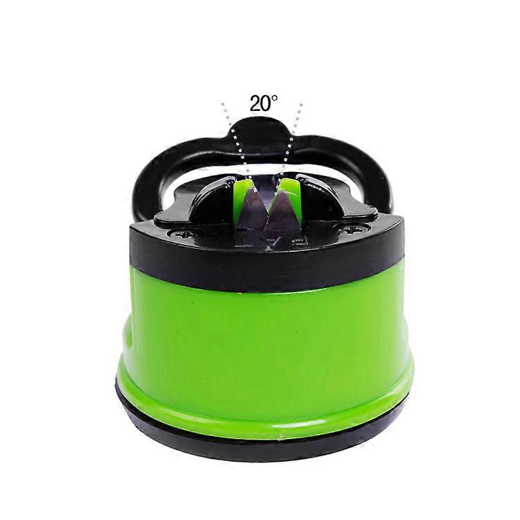 Green Knife Sharpener with Suction Cup Kitchen Tool