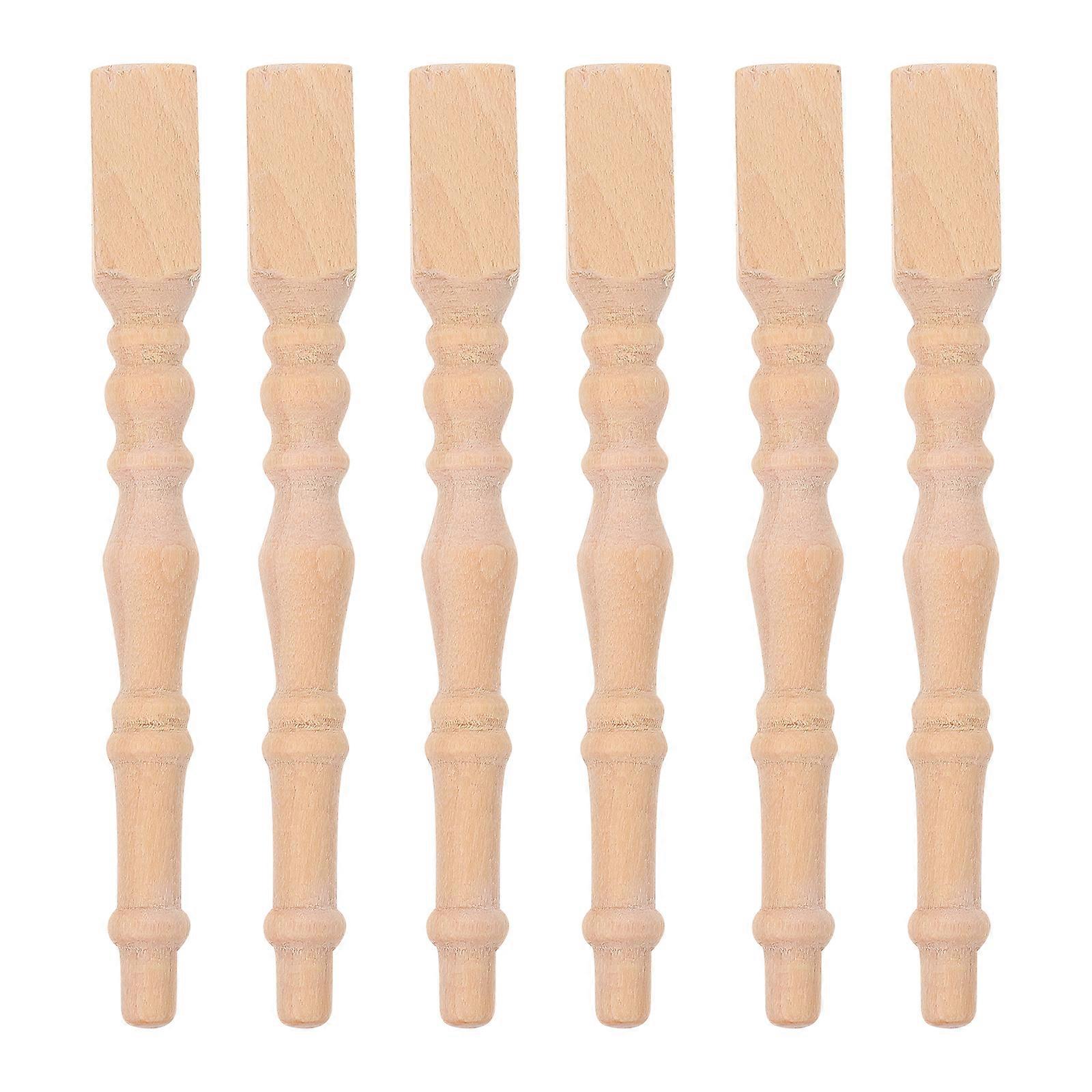 6Pcs Mini Adornment Accessories Miniature Table Legs Small Table Bases