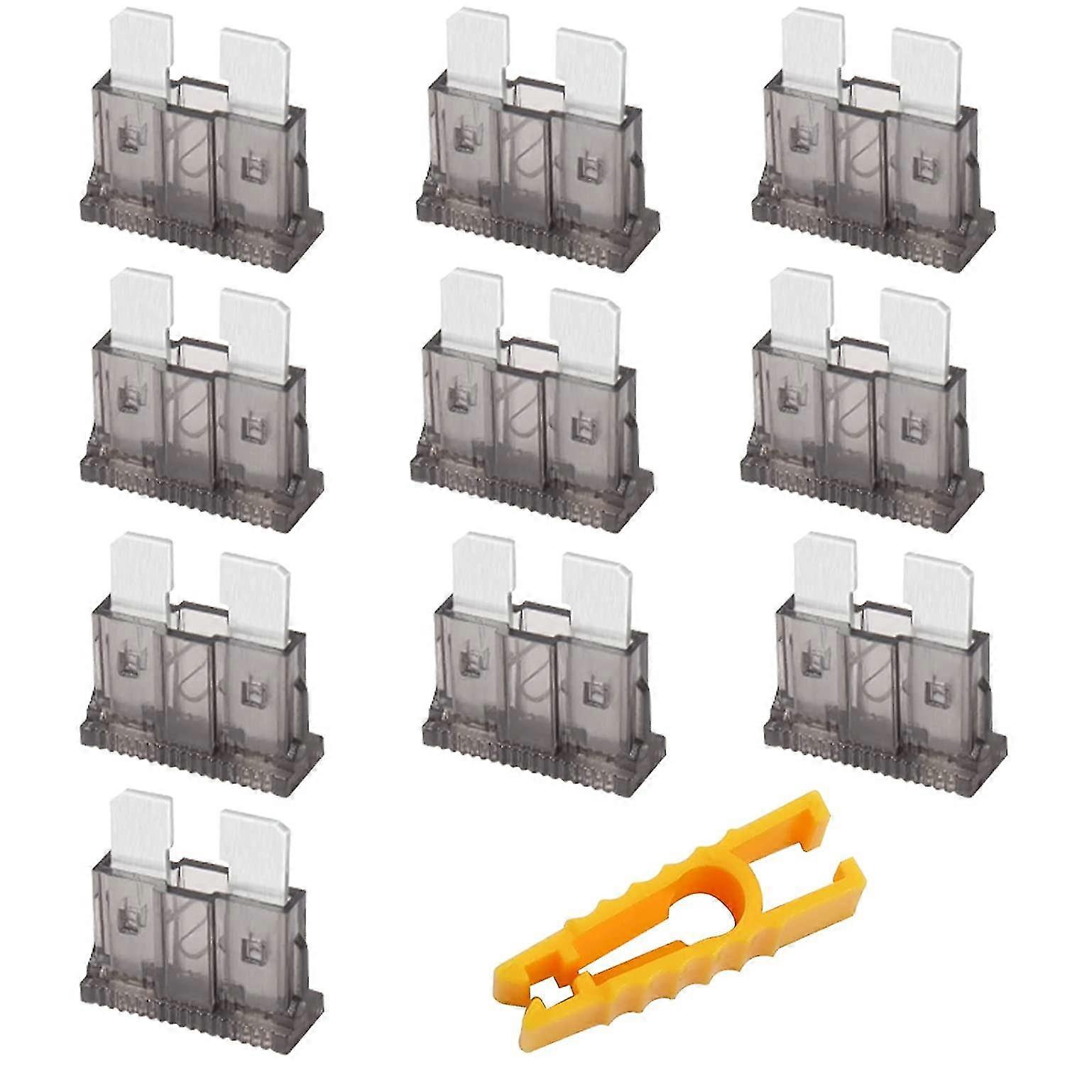 Car Fuses 10 Pieces, Car Fuses 2A Standard, Flat Car Fuses, Plug-In Fuse With 1 Fuse Puller For Carrvtruckmotorcycleboat