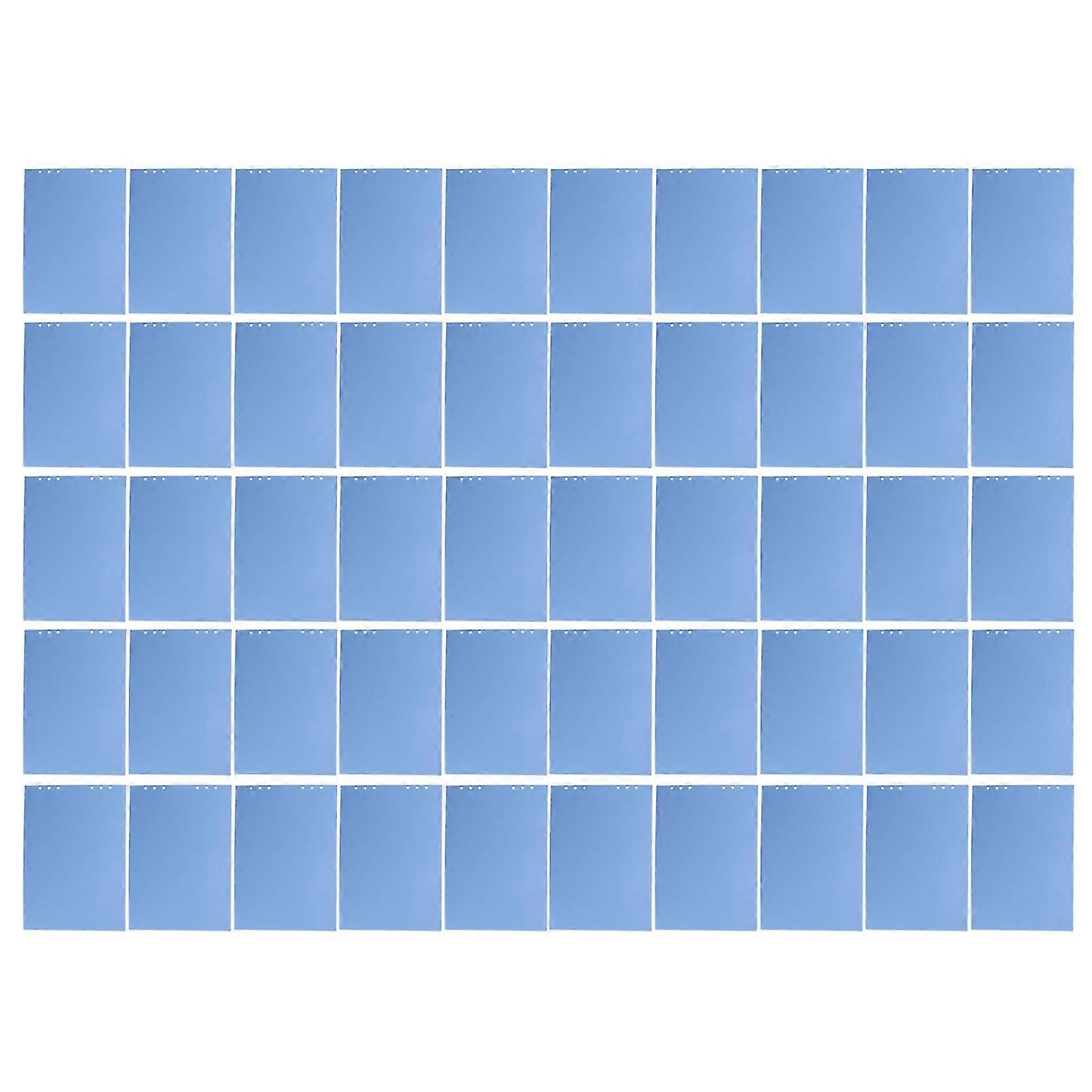 Transparent Blue Plastic Paper Binding Cover for Presentation - 50PCS A4 6 Hole Loose Leaf Cover