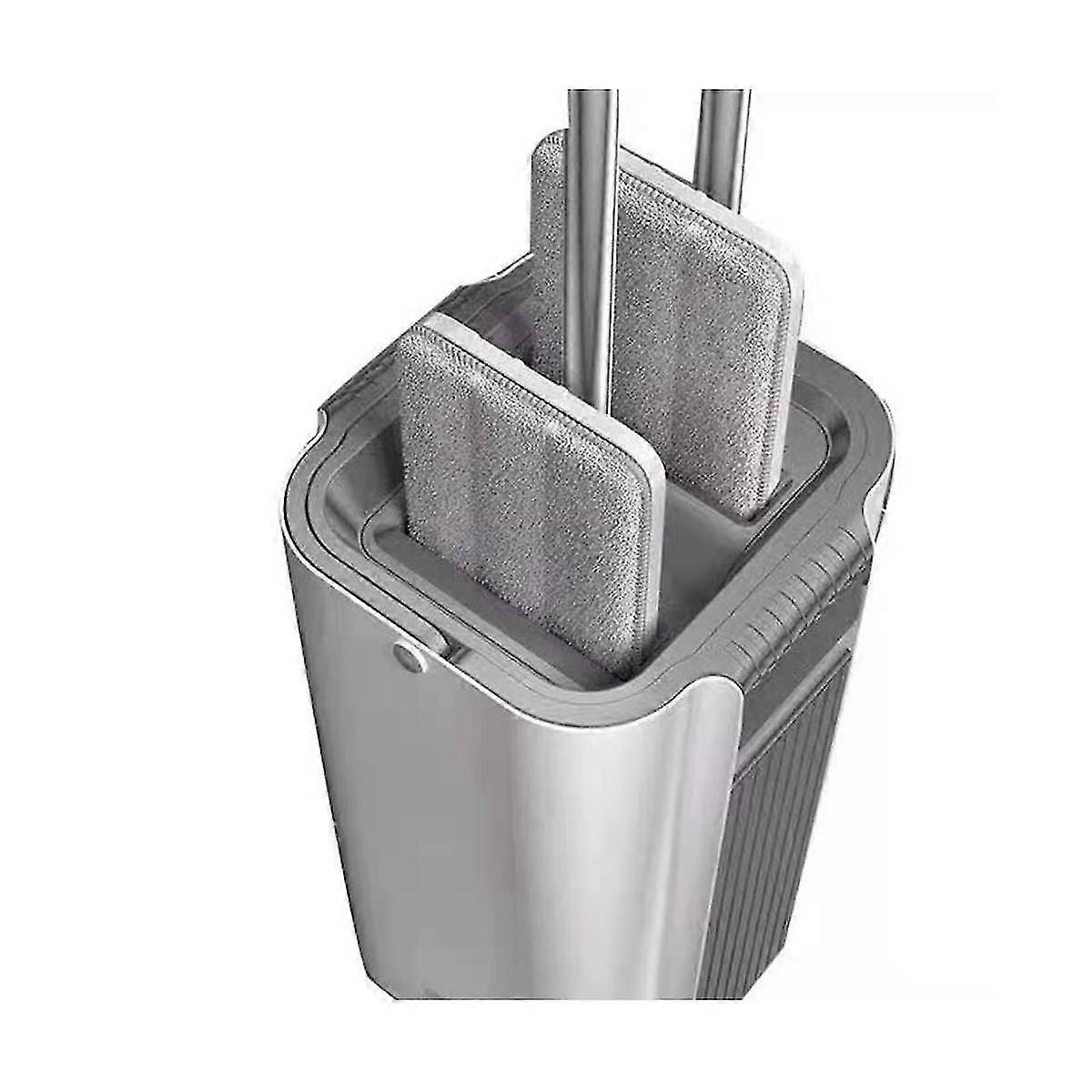Floor Mop And Buckets Set Flat Squeeze Mops Buckets Microfiber Pads Household Hardwood Floor Cleaning Flexible Mops XYT