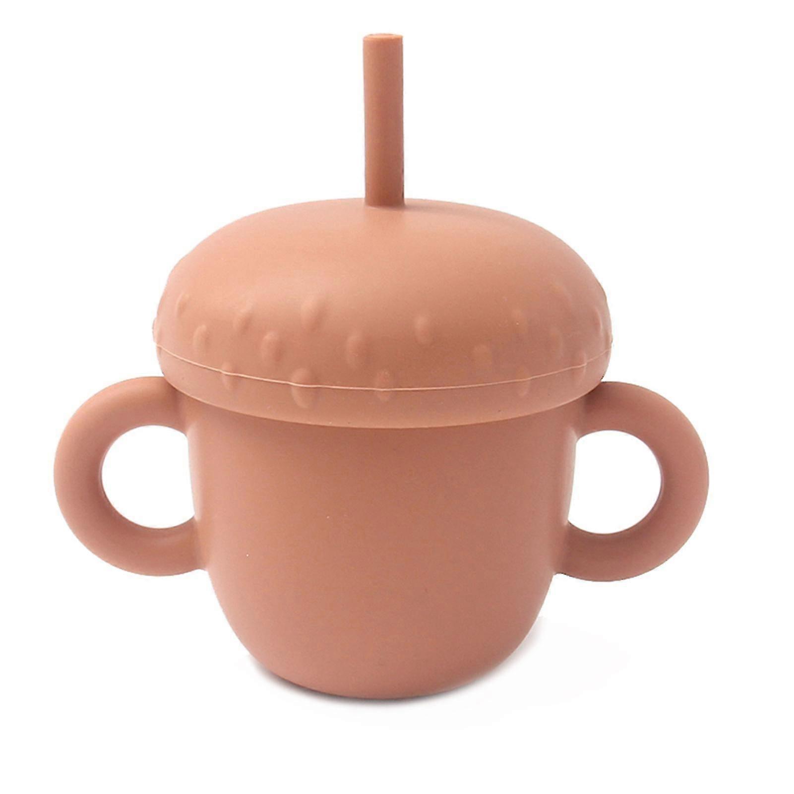 Silicon Sippy Cup Trainer Straw Cups For Baby Toddler And Child Feeding With 2 Handles