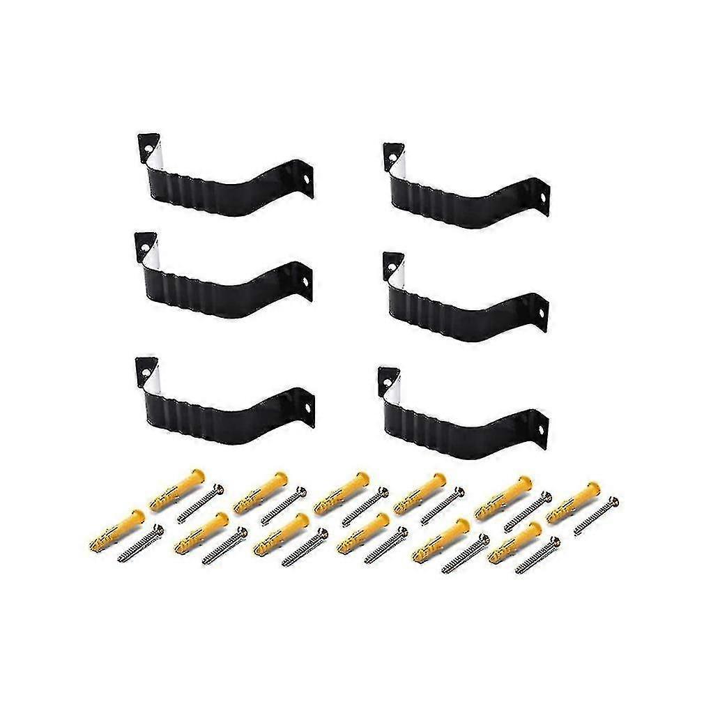 Downspout Adapter Gutter Downspout Strap 3x4 Leader Strap 3x4 (6 Pack) (black)