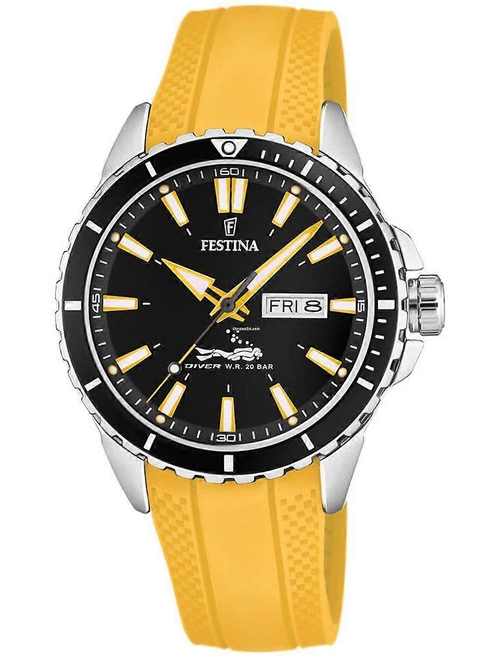 Festina Diver Yellow Watch Case 44.5mm