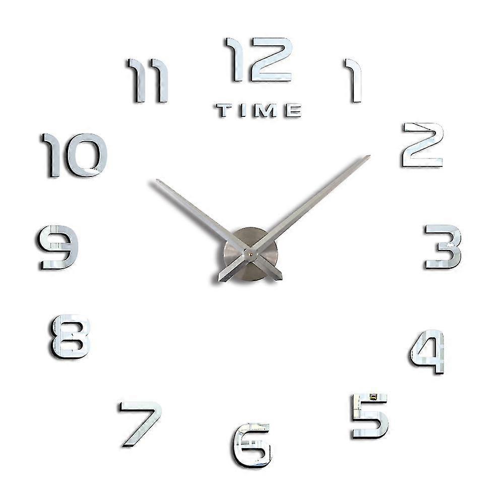 Decorative Creative Wall Clock Diy Acrylic Digital Wall Clock Living Room Wall Sticker Clock