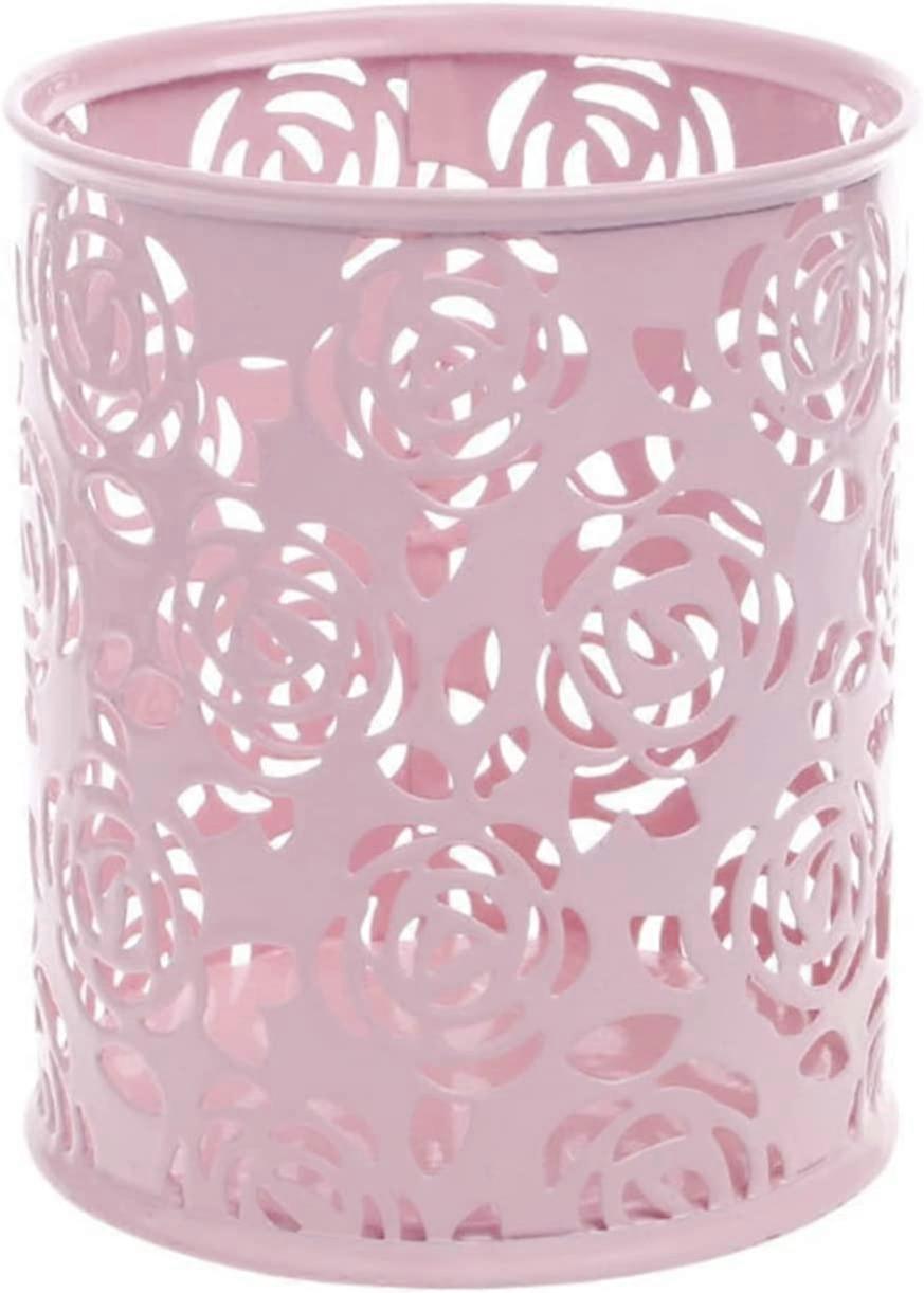 DWW-CREUXローズフルールモチーフCylindreスタイロクレヨンポットTitulaireコンテナーOrganisateurローズ