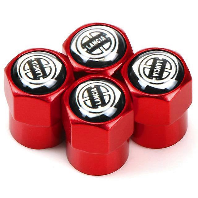 4pcs New Car Tire Valve Caps Air Tyre Stems Cover case For Lancia Delta Ypsilon Lybra Musa Kappa Voyager Car styling shry