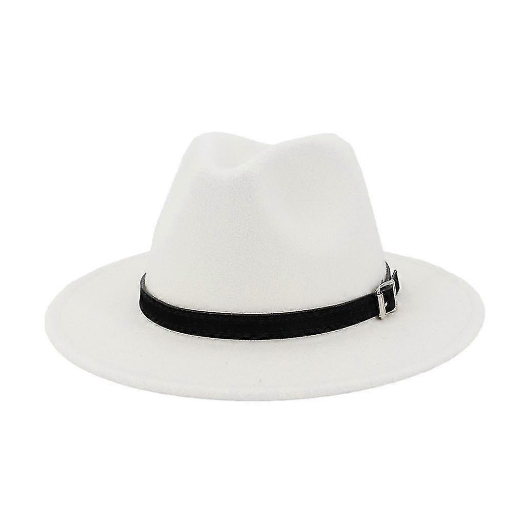 Mens Vintage Wide Hat With Belt Buckle