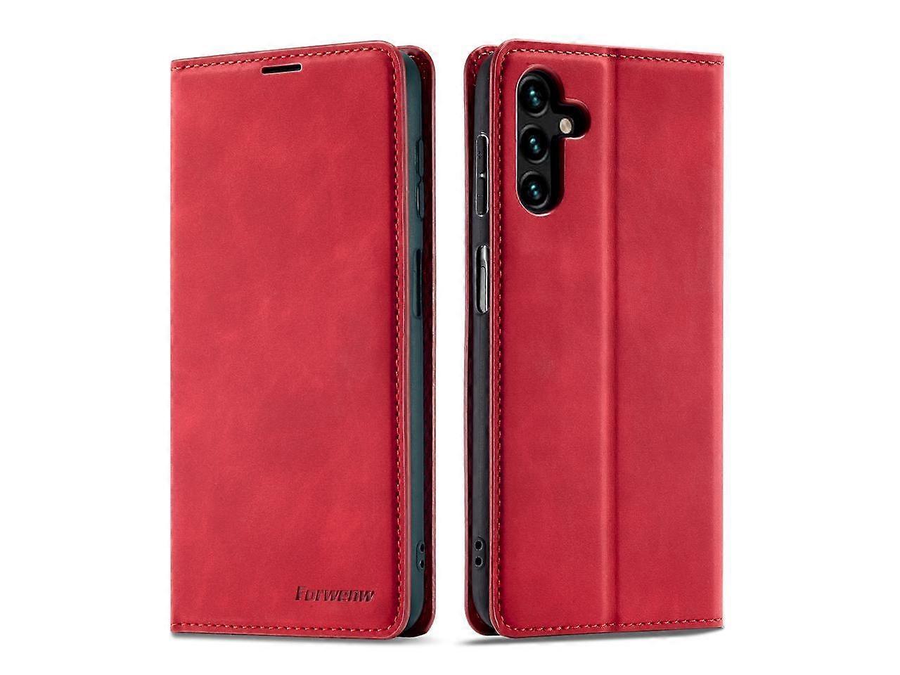 Samsung Galaxy A13 5G Case, Premium PU Leather Cover TPU Bumper with Card Holder Kickstand Hidden Magnetic Shockproof Flip Wallet Case (Not Fit for Ga