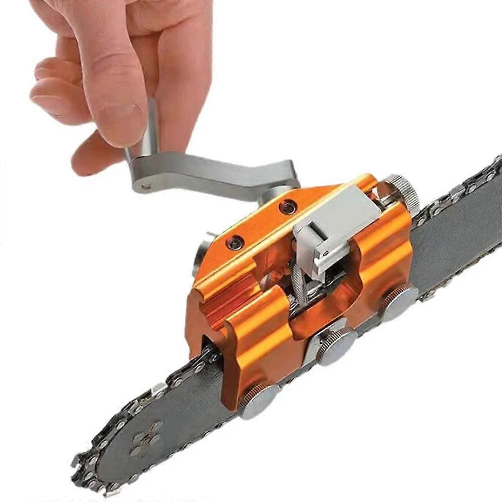 Crank saw chain sharpener, chainsaw sharpener, chainsaw chain sharpener, manual, portable, for all types of chainsaws