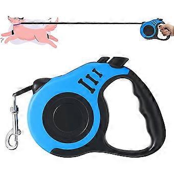 Retractable Leash for Small Dogs, Can be Extended Up to 5m, Suitable for Small and Medium Sized Dogs (Blue)