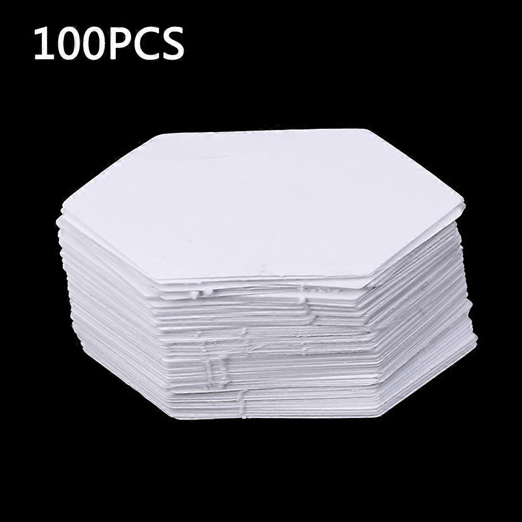 100Pcs Stretched Hexagon Templates Paper Quilting Patchwork Sewing Craft DIY