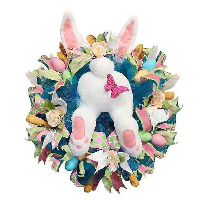2022 Bunny Wreath Easter Decorations, Easter Wreaths for Front Door