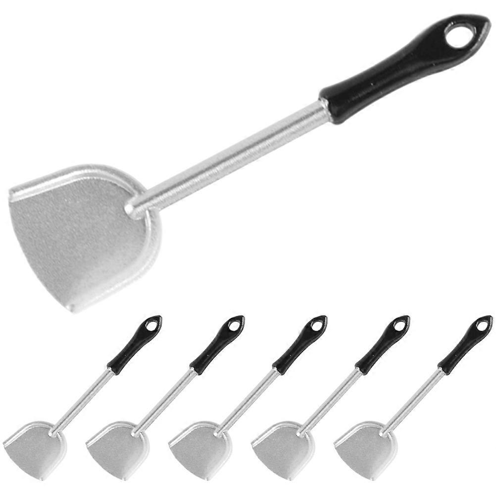 6pcs Mini Home Kitchen Cookware Tools Miniature Kitchen Spatula Utensils