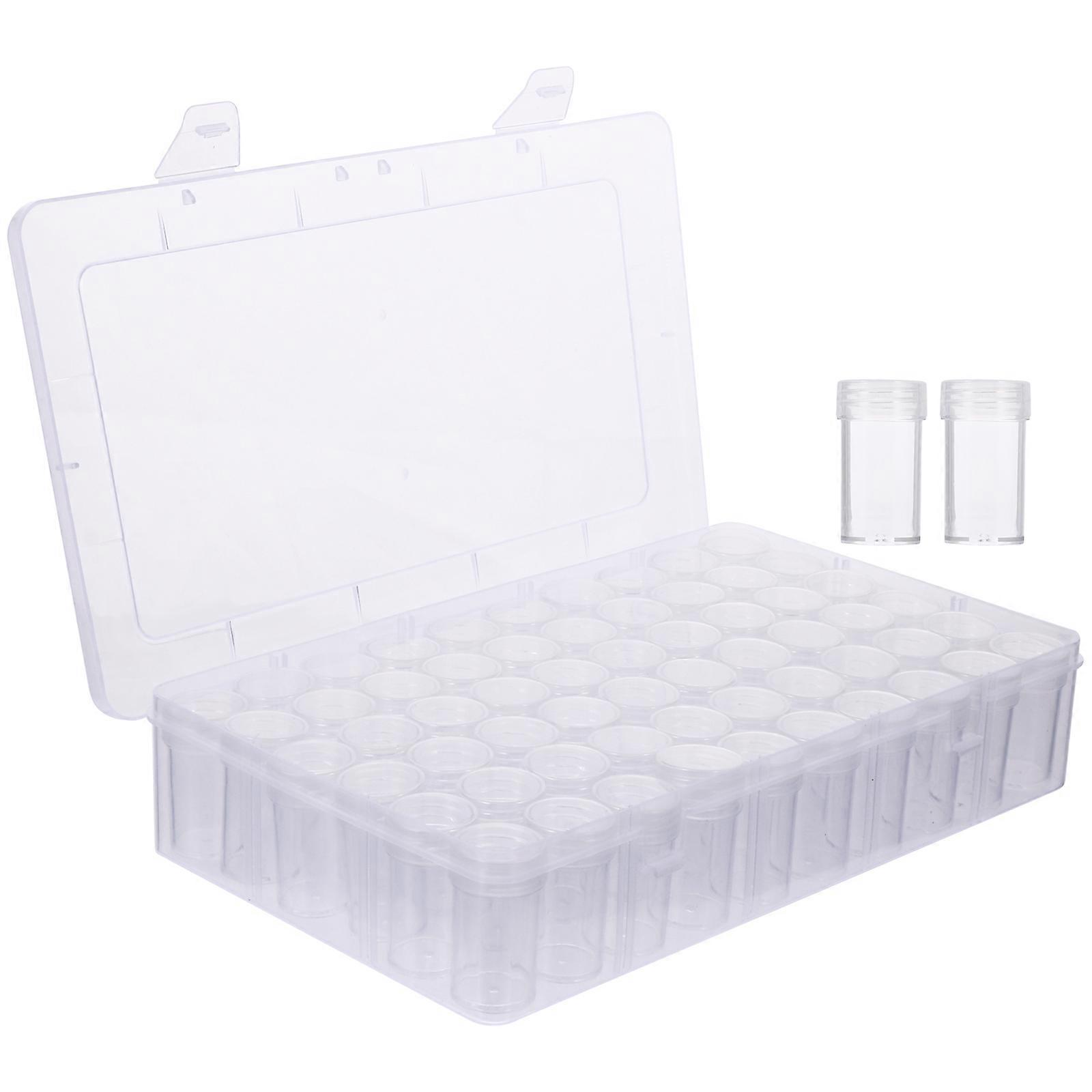 Ornament Storage Box Bead Bottle Organizer Accessory Case Clear Bead Container
