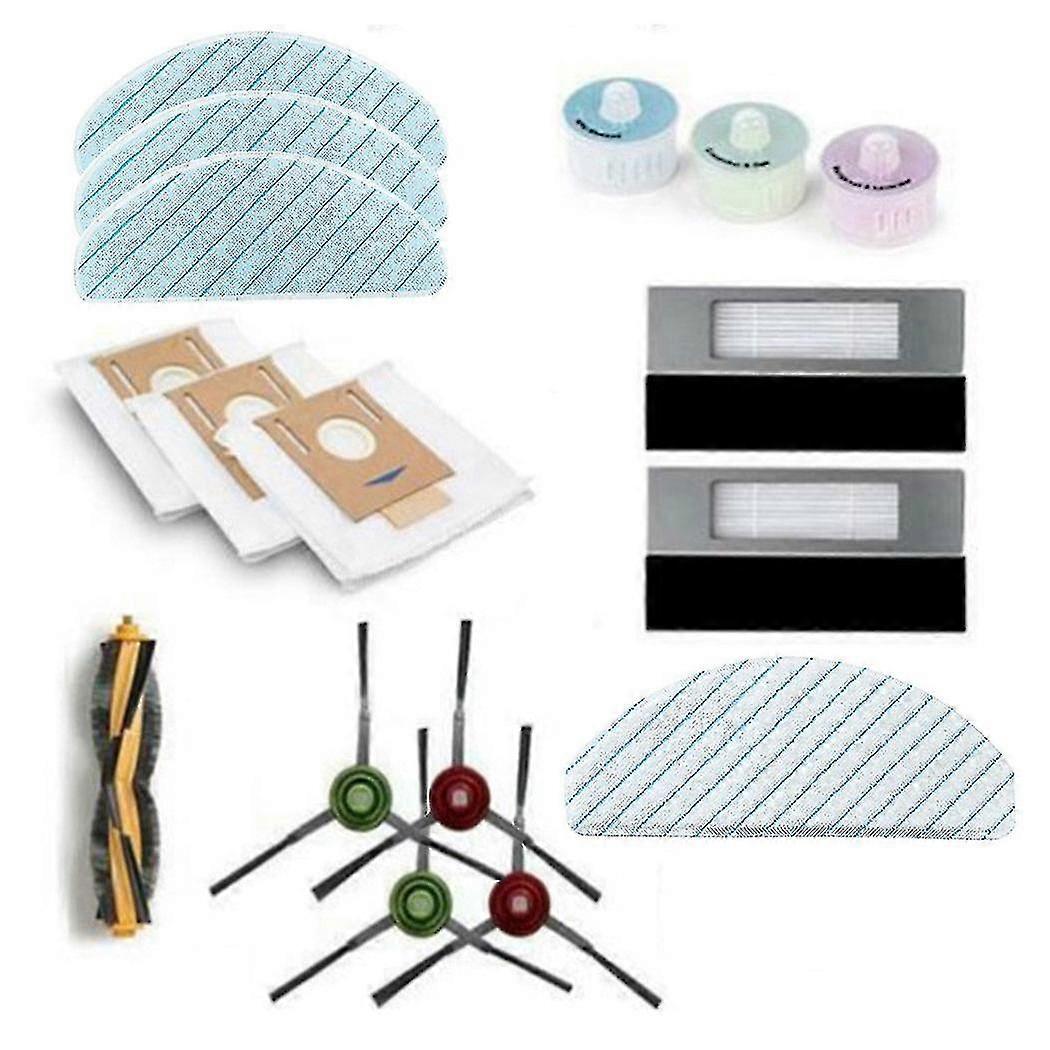 Roller Main Brush Filter Side Brushes Washable Mop Cloth Capsules