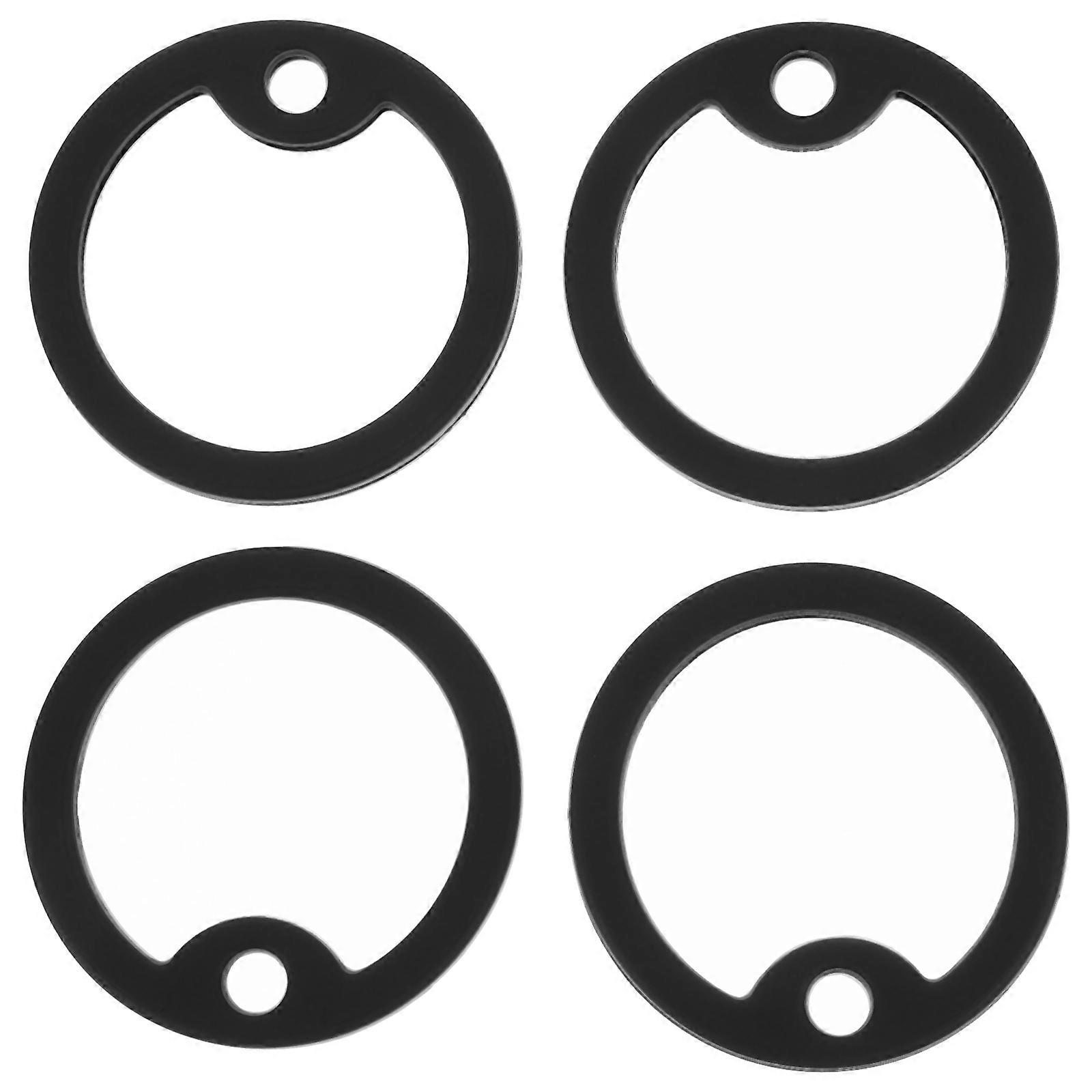 4 Pcs Military Dog ID Tag Silencers Silicone Dogtag Silencer (Black)