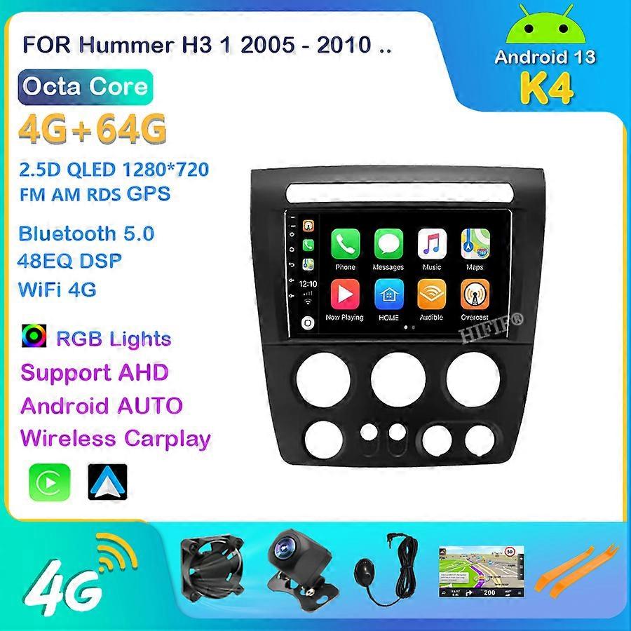 Android 13 For Hummer H3 2005-2011 Stereo Car Radio Multimedia Player Navigation Car Auto Carplay 2 din No DVD