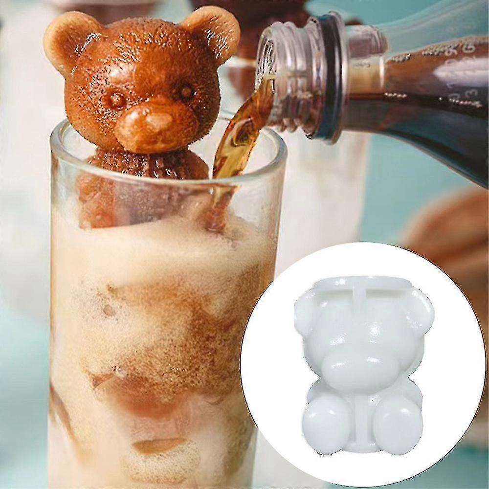 3d Bear Mold Creative Ice Mold Teddy Bear Cake Mousse Silicone Ice Cube Mould