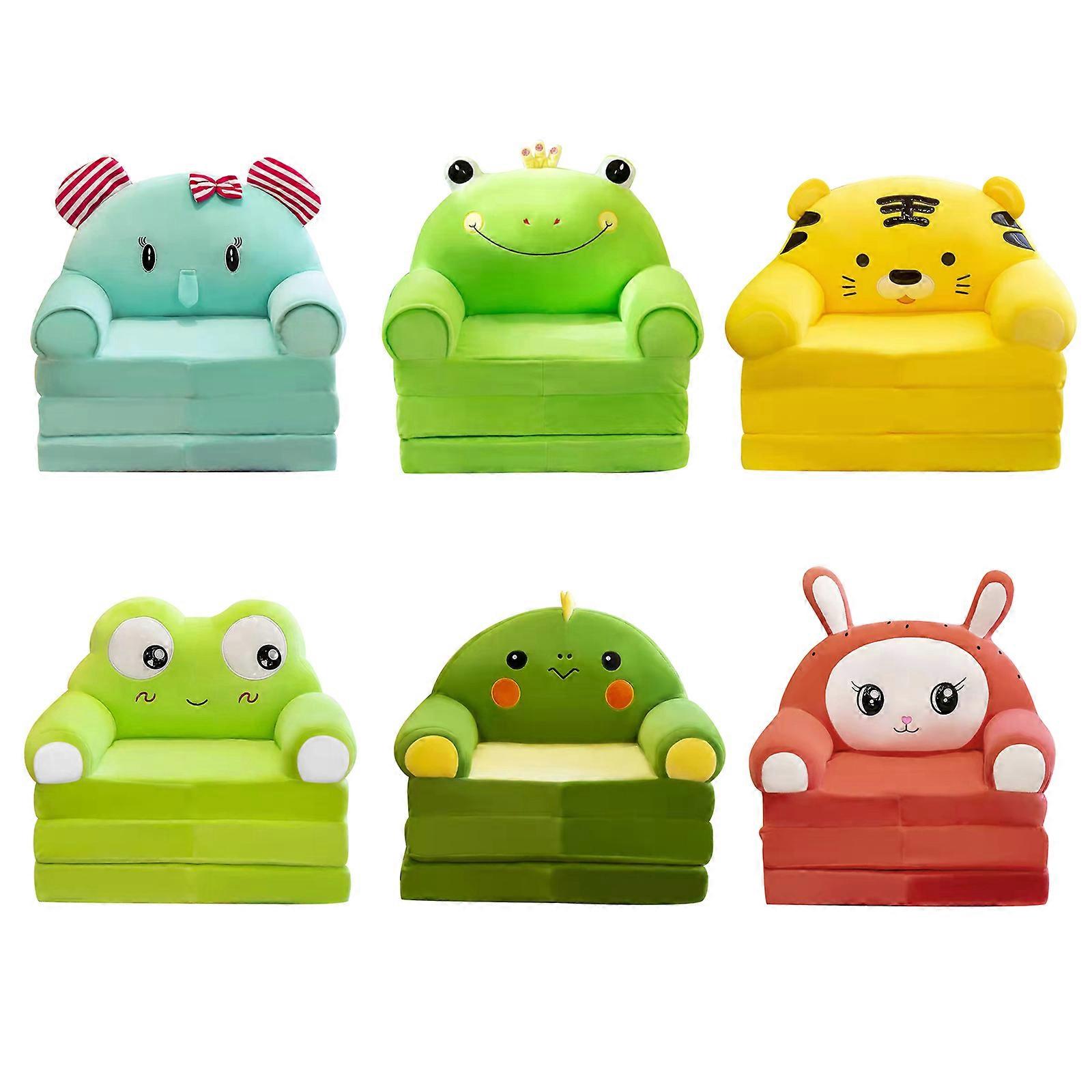 Plush Foldable Kids Sofa Backrest Armchair 2 In 1 Office Chair Posture Support