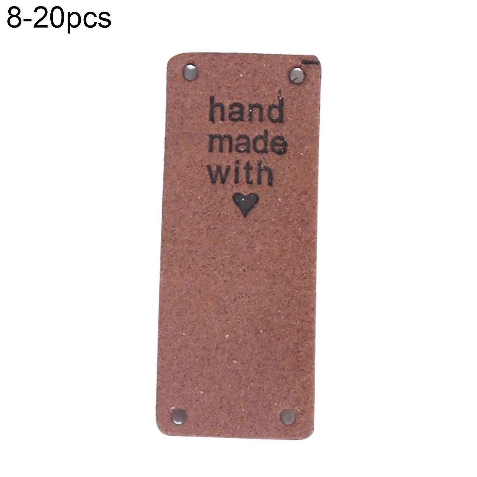 20Pcs/Set Hat Tag Practical Skin-friendly with 4 Holes Word Knitted Garment Clothes Cap Labels for Decorating