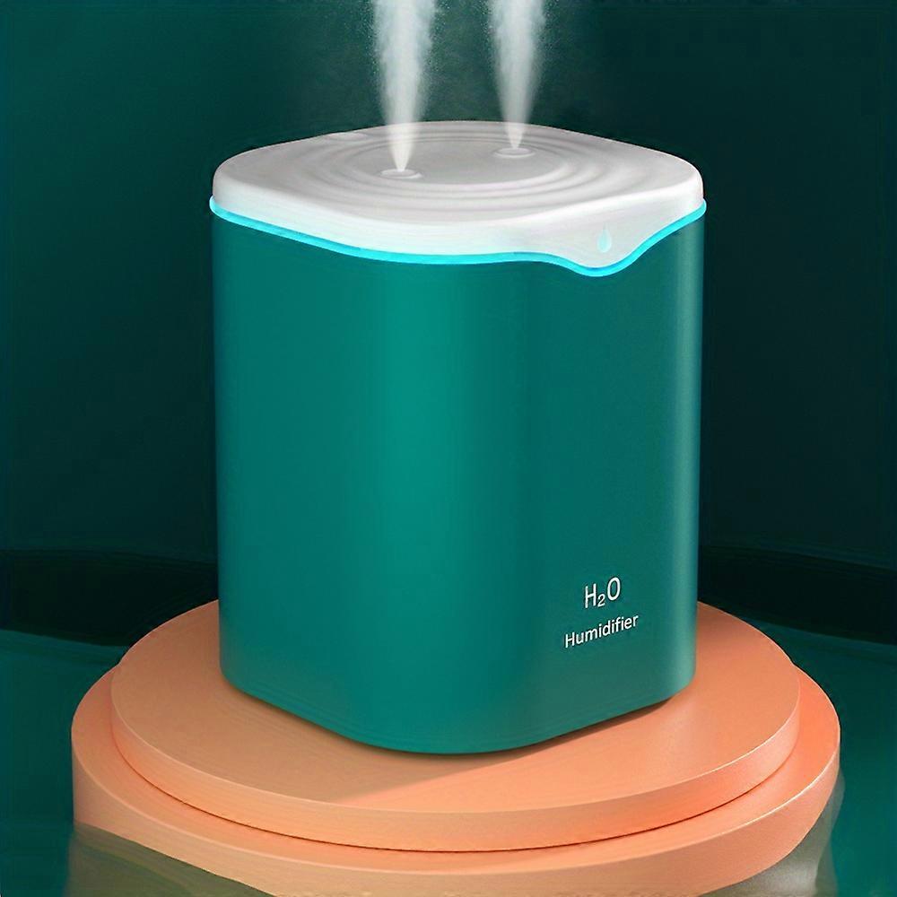 JUEGE* 2L 대용량 USB 가습기 - 이중 스프레이, 소음 없음, 주변 조명 서라운드, 침실 및 사무실에 적합합니다!