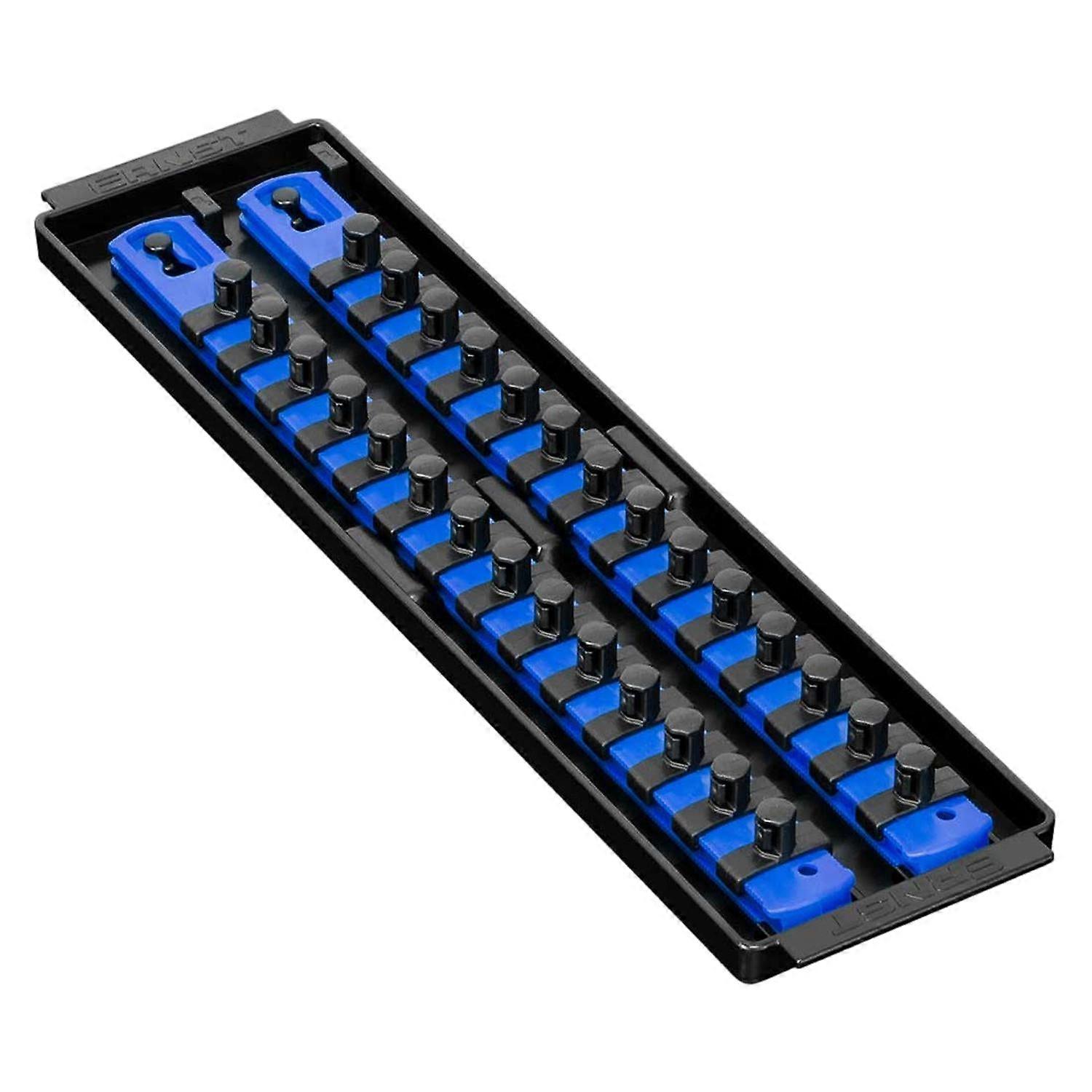 Ernst 8496 3/8" Socket Boss Storage Organiser Rail 2-rail Twist Lock 13" Blue