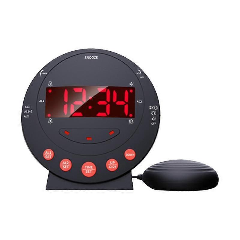 Powerful Vibration Alarm Clock Elderly Deaf Home Digital Extra Loud Vibration Clock for Hearing Imp