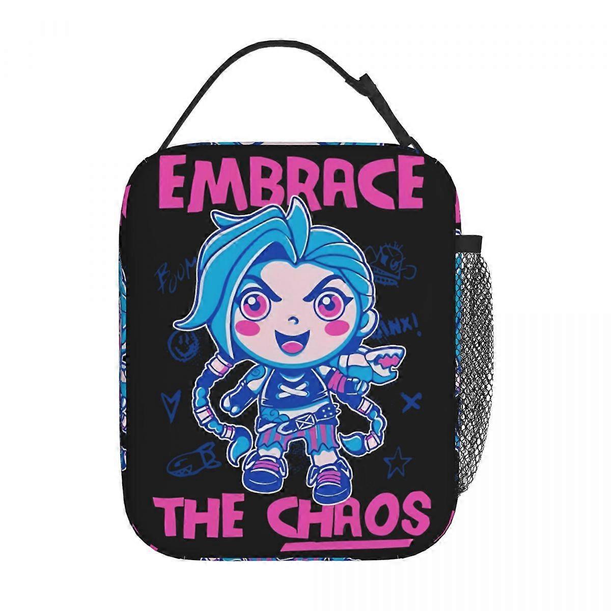 Arcane Embrace The Chaos Insulated Lunch Bags Portable Meal Container Cooler Bag Lunch Box Tote Work Picnic Bento Pouch