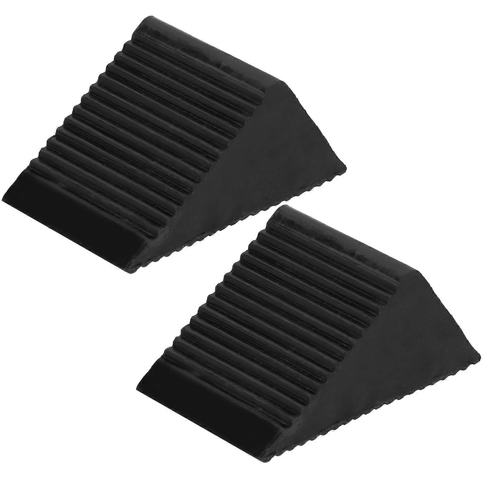 2kpl auton pyörän tukka kannettava kumirenkaan pysäytyslohko sisäpihan autotalliin musta 12,5x7,5x6cm