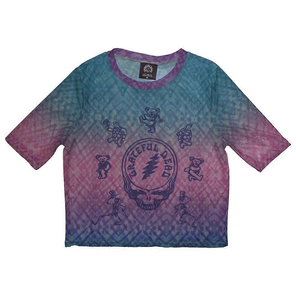 Grateful Dead Egyptian Gradient Mesh Crop Top