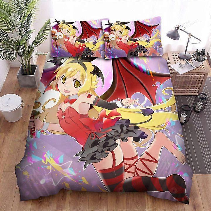 v1149 Lakan Story of Yuno Shinobu Demon Full Bedding Påslakan Set 3-delat sängkläder (1 påslakan + 2 kudde shams) y1149