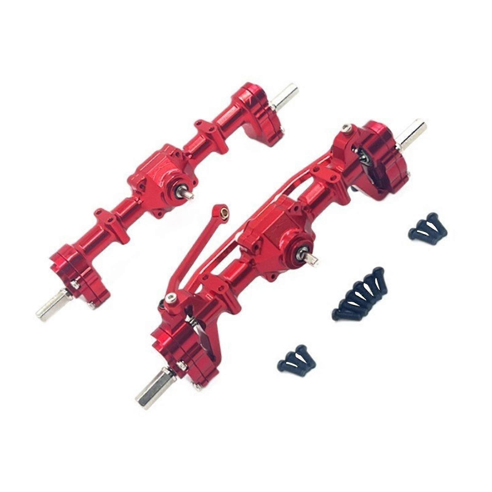 1:16 RC Vorderachse Hinterachse einfach zu montieren DIY modifiziertes Upgrade für C14 C24 Rot