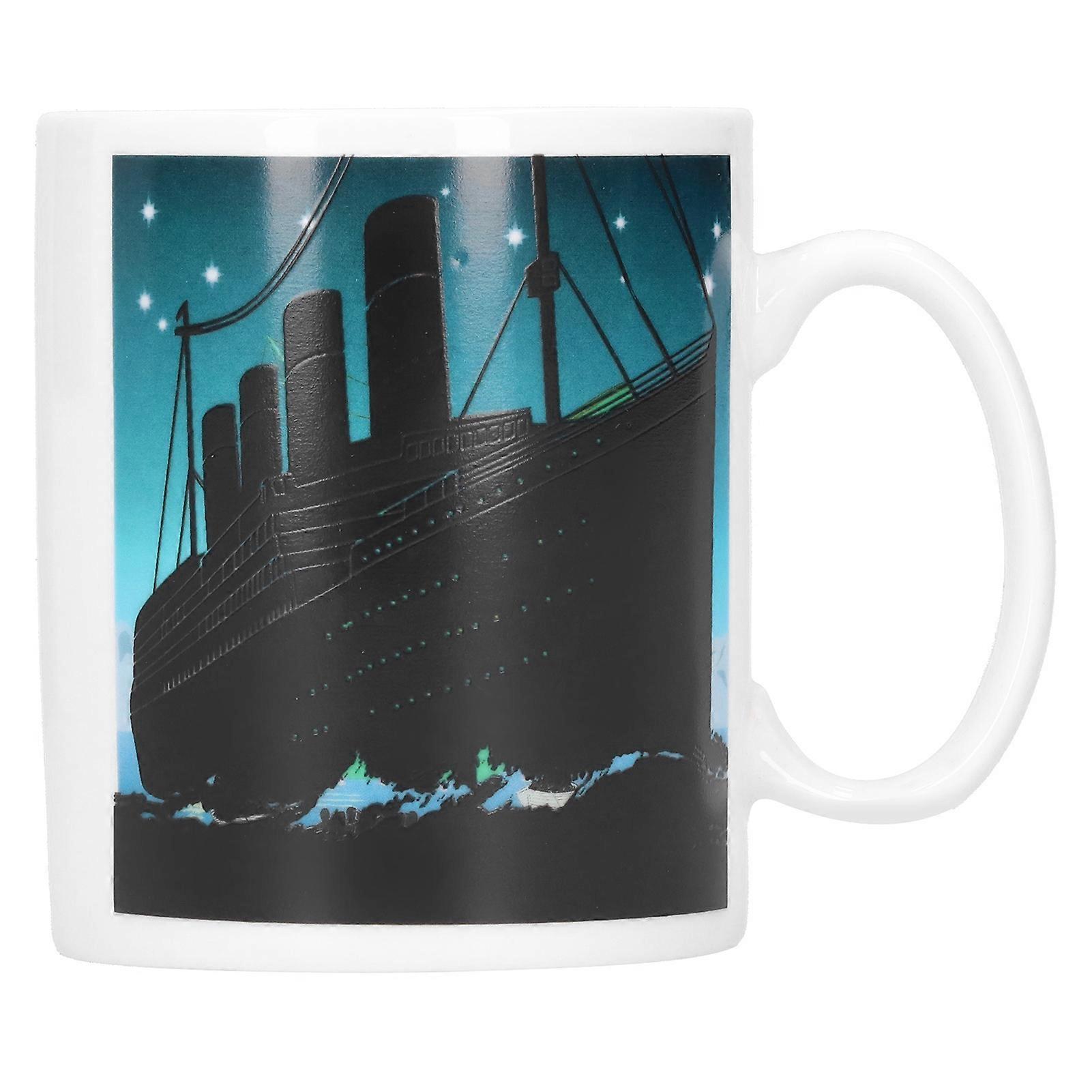 Thermochromic cup for hot tea, suitable for home office