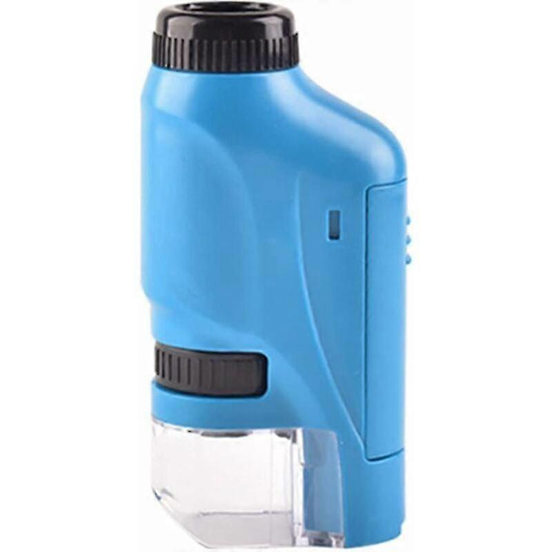 Pocket Microscope Mini Handheld Microscope With High Definition Portable Led Lightblue