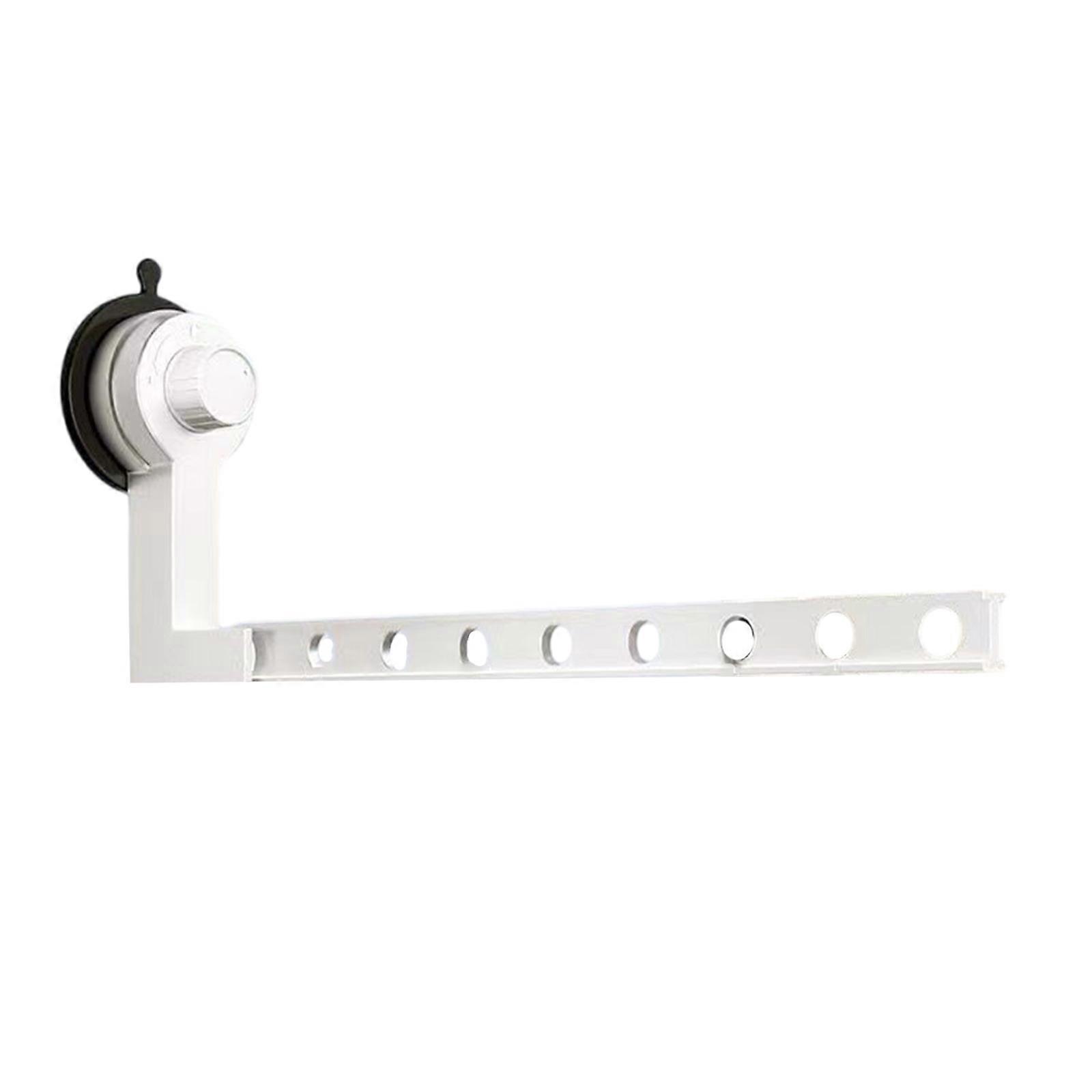 Convenient Suction Based Clothes Drying Solution Hanging Rack For Balconies And Bathrooms Protecting Wall Surfaces White