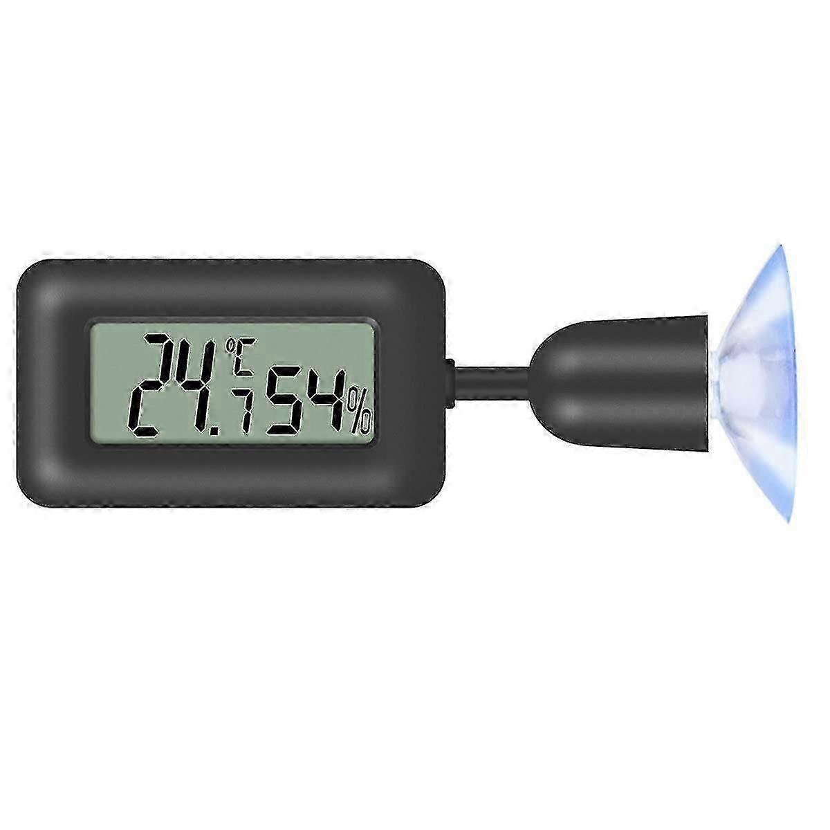 Lcd Digital Hygrometer Thermometer With Backlight For Reptile, Vivarium, Greenhouse, Baby Room, Incubator (black),seuais