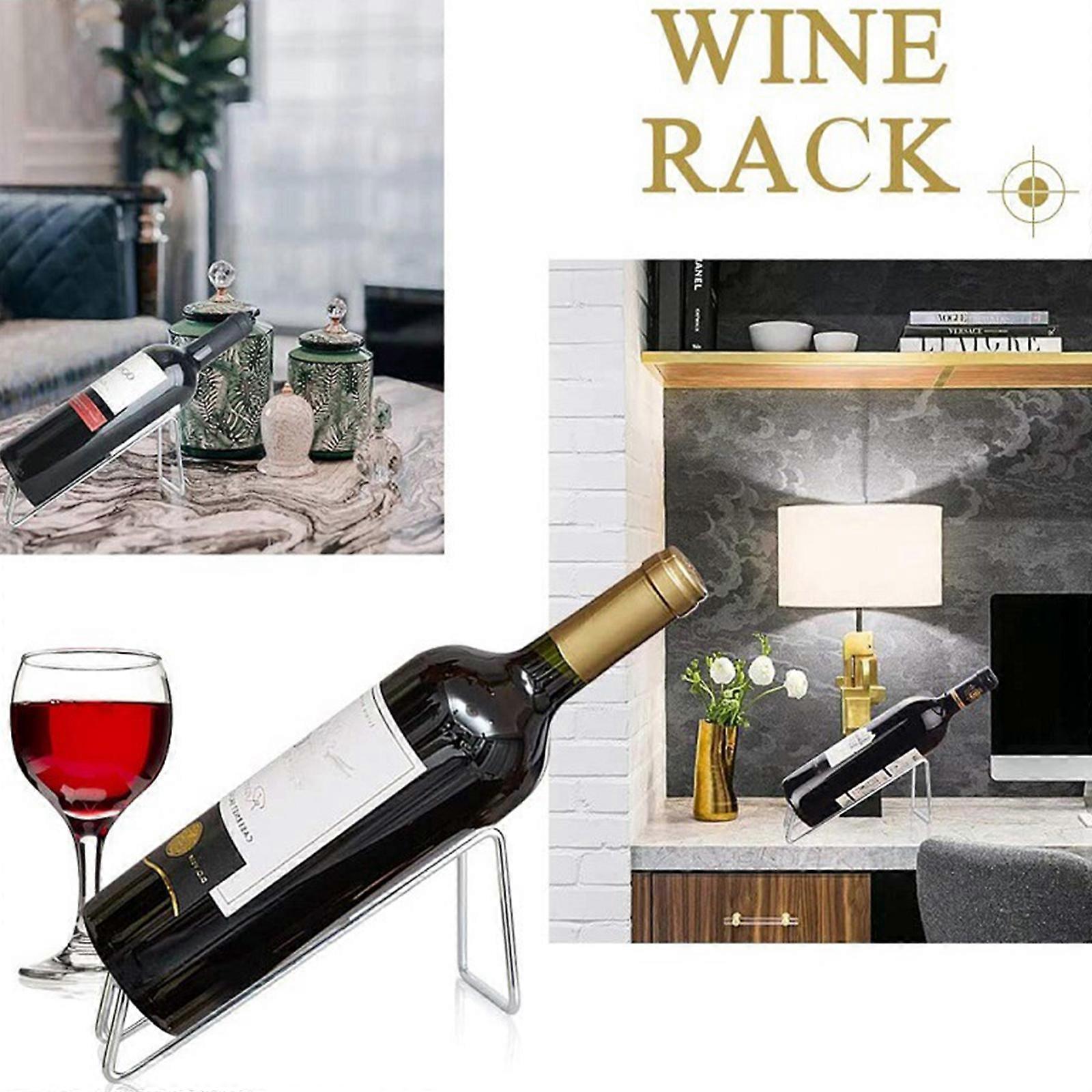 Metal Single Wine Bottle Holder Display Rack Wrought Iron Table Racks ...