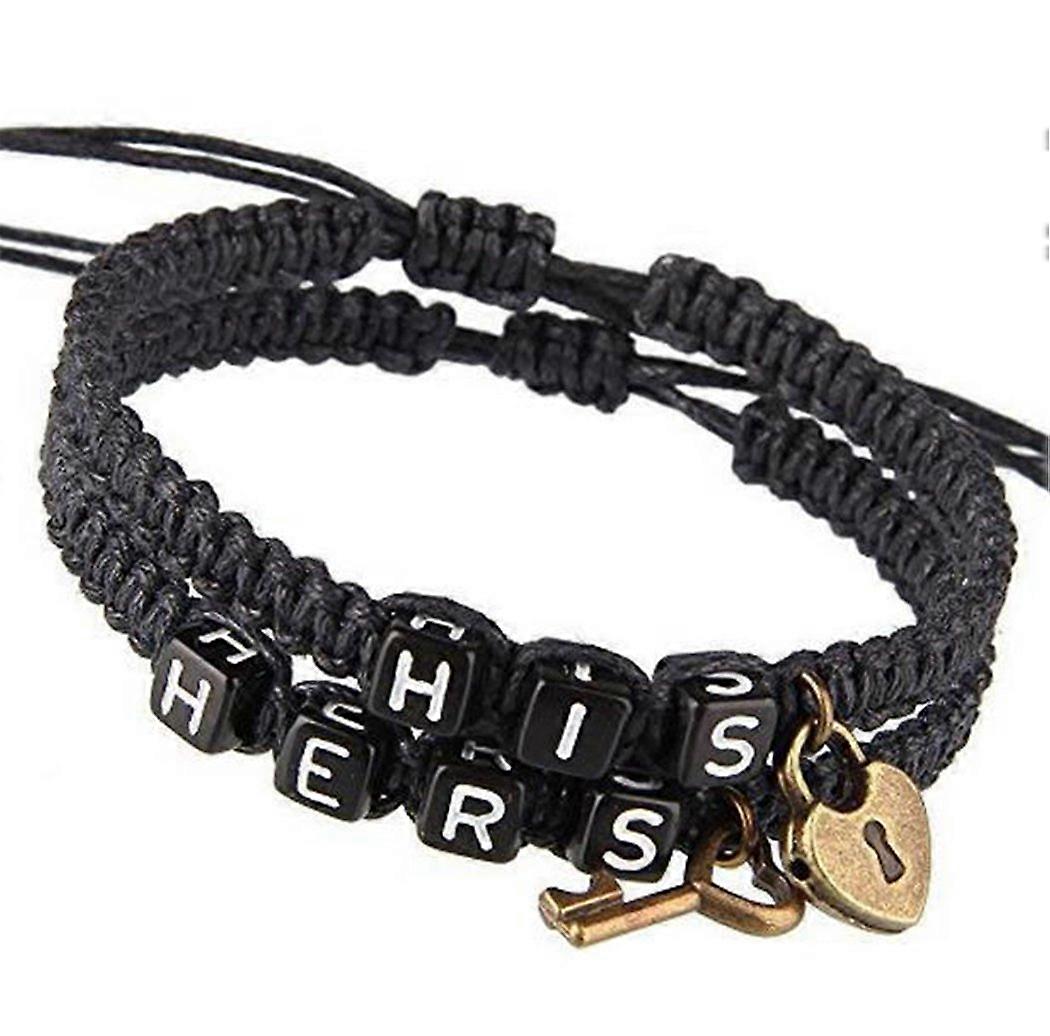 Braided Bracelets Two Piece Couple Bracelets Set Adjustable Size Gift For Lover