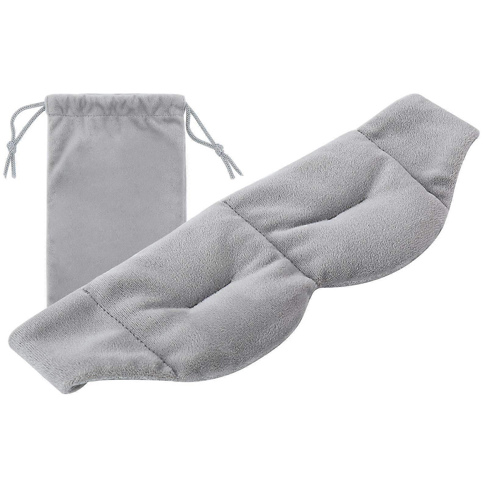 Weighted Cooling Sleep Mask for Headaches and Puffy Eyes - Adjustable Size, Soft Fabric, Light-Blocking Relief