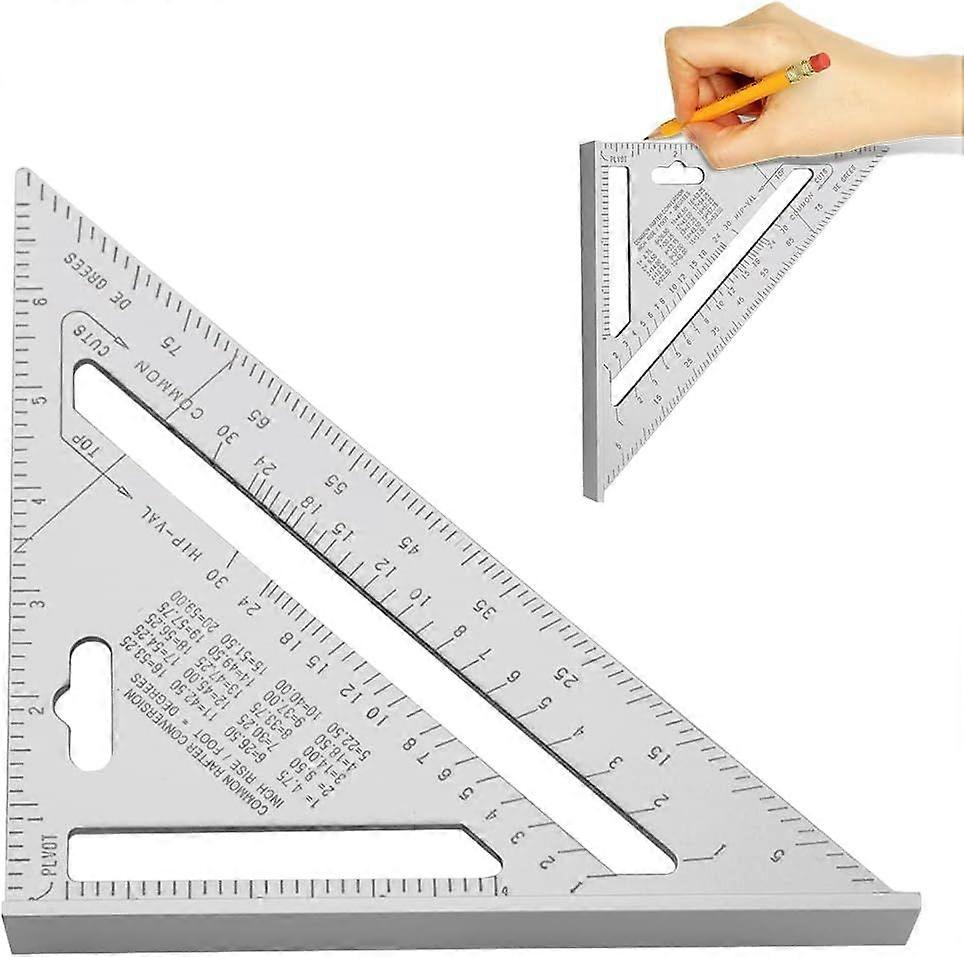 7 Inch Triangle Square Angle Ruler, Aluminum Square Triangle Measurement, Aluminum Triangle Ruler