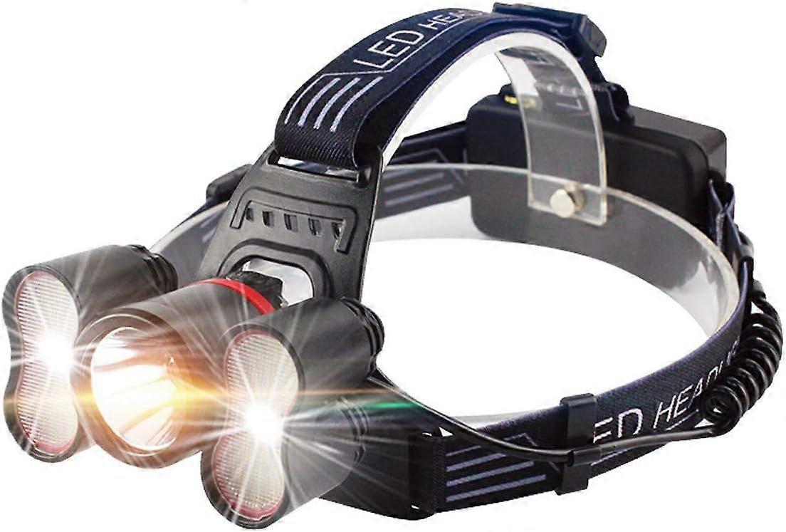 Rechargeable headlight, super bright LED headlight with light sensor mode