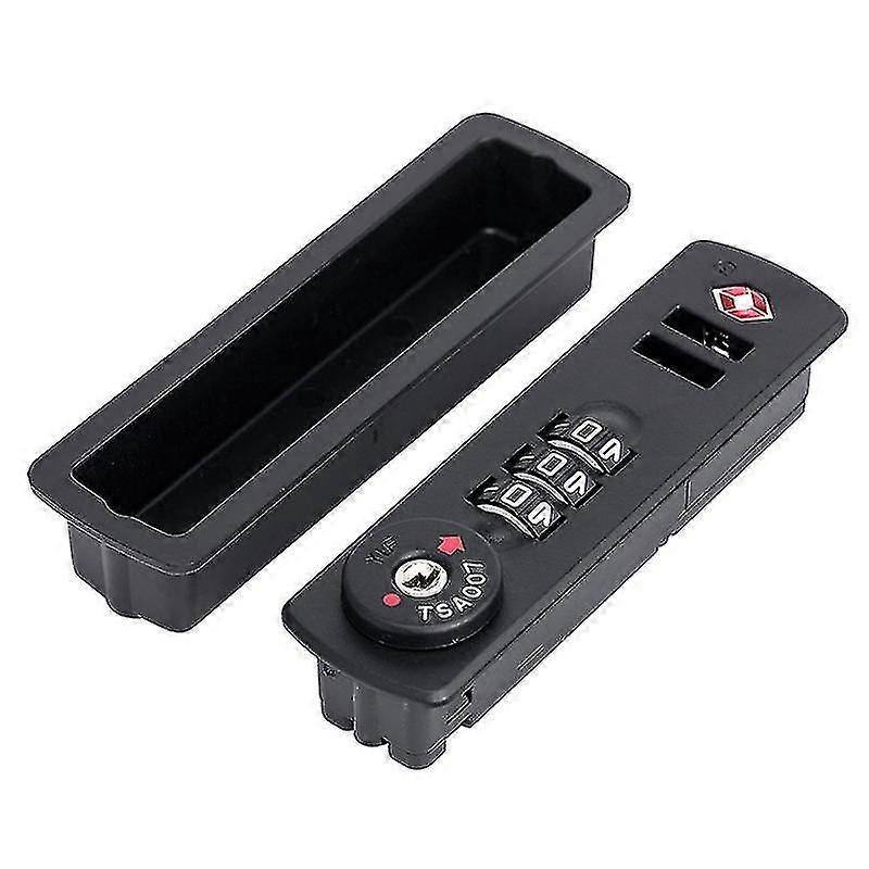 TSA007 Combination Padlock - 3-digit Multiple Combination Options, Black, Suitable for Luggage and Suitcases
