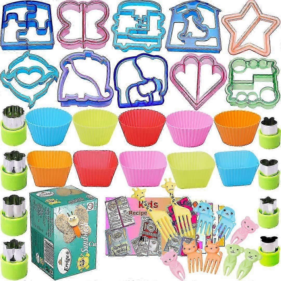 Sandwich Cutter Form Set für Kinder Gemüse Obst Ausstecher Lebensmittelqualität Keksform für Lunchbox Bento Bo-YuJia f54