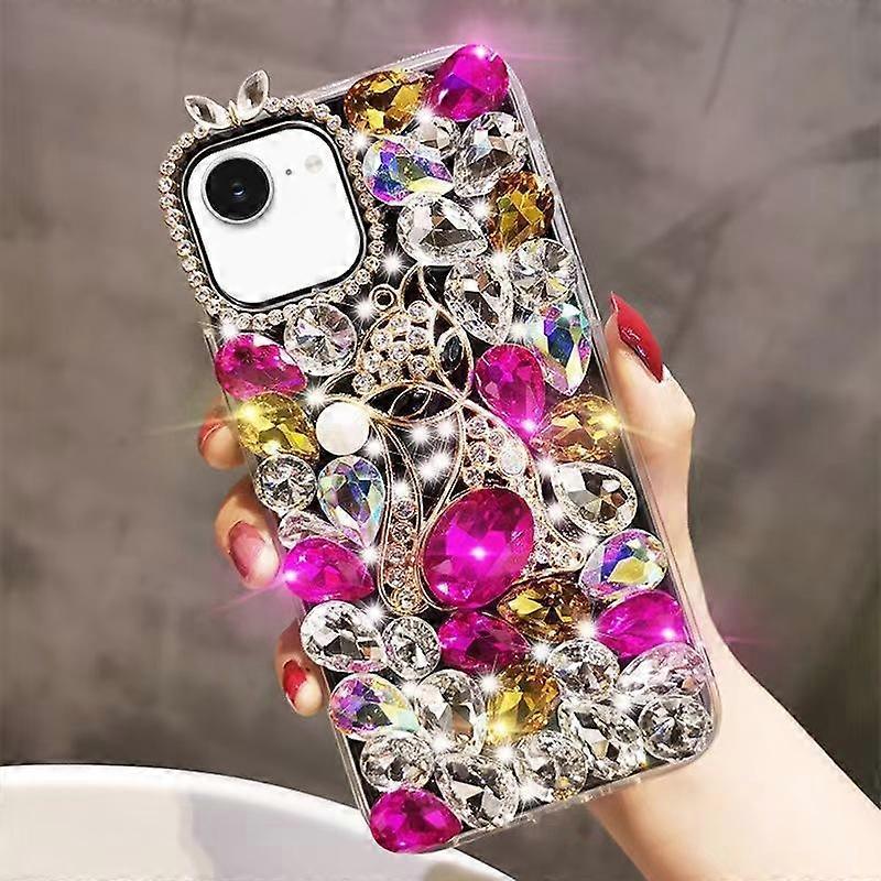 Handmade Bling Rhinestone Gemstone Fox PC Phone Case
