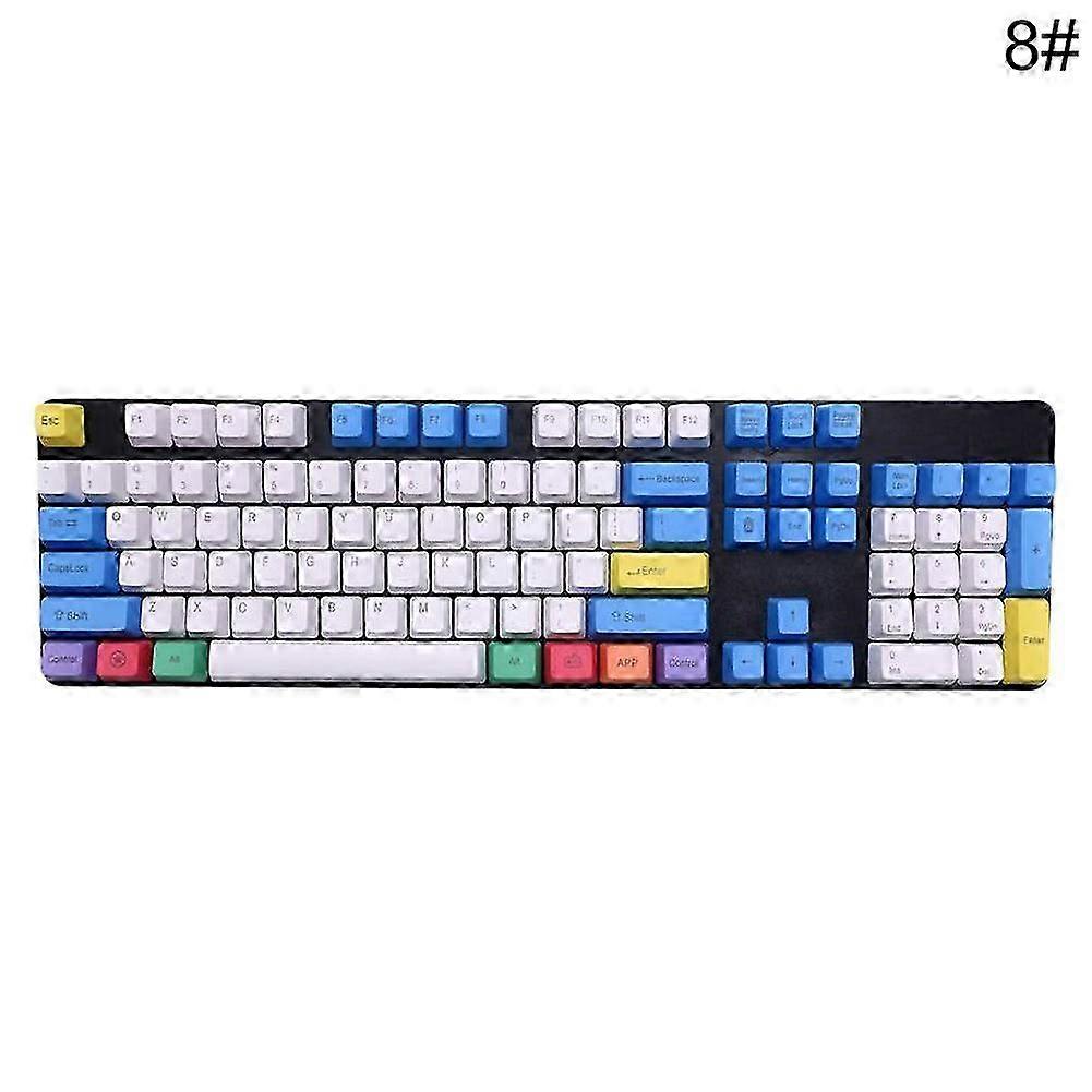 108Pcs/Set PBT Color Matching Key Cap Keycaps for Cherry MX Mechanical Keyboard