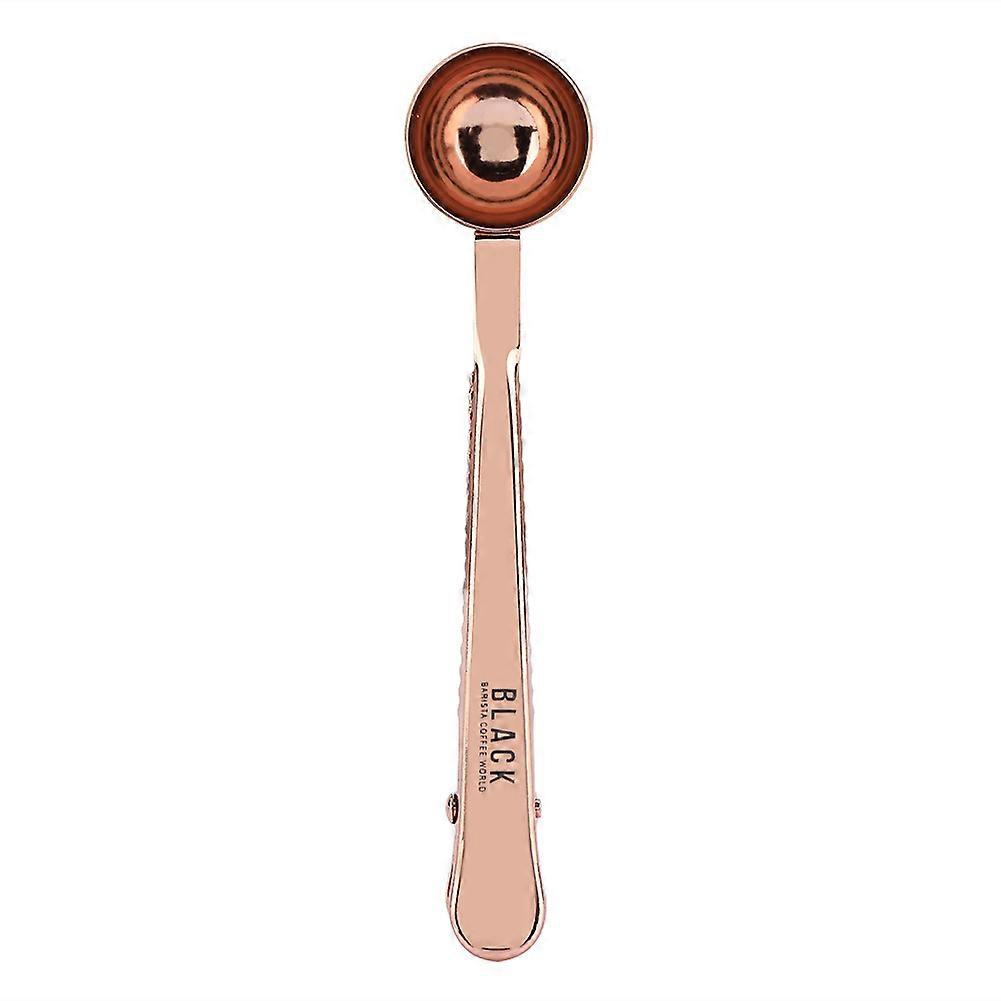 Stainless Steel Multi-Function Coffee Measuring Spoon with Bag Sealing Clip, 1 Tablespoon Size, Durable Design