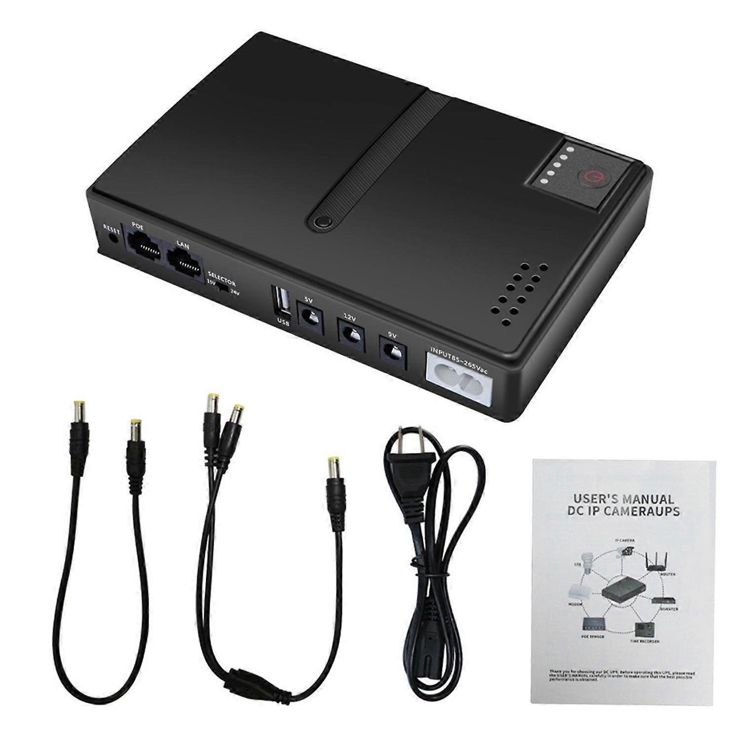Uninterruptible Power Supply 15V 24V POE 5V 9V 12V USB 18W Output DC UPS Battery Backup for Camera R