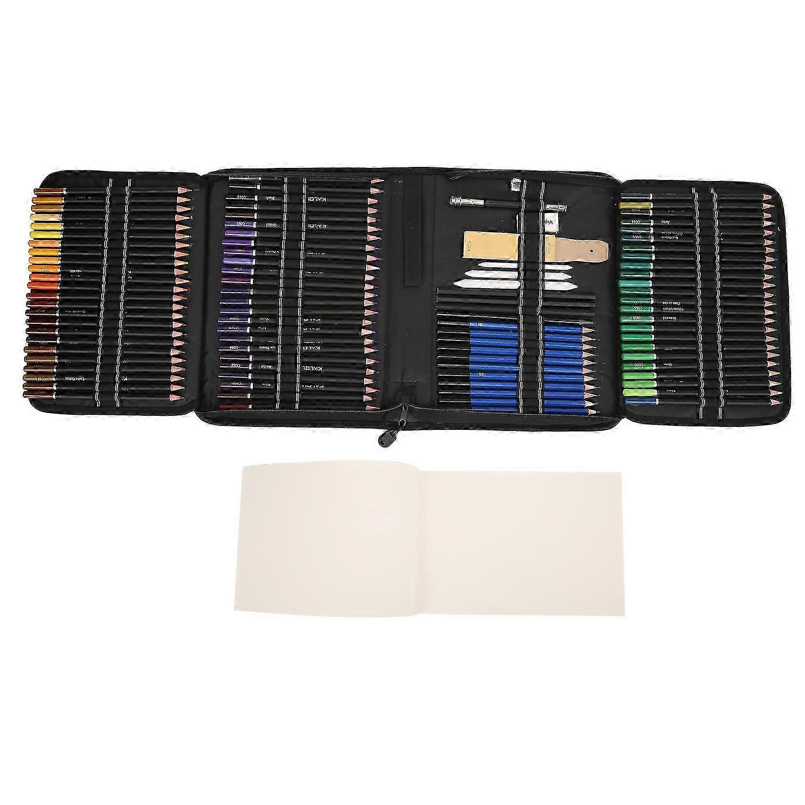 مجموعة أقلام رصاص ملونة زيتية الزيزفون الكتابة بسلاسة رسم القلم بدلة للفن التلوين الرسم صياغة اللوحة