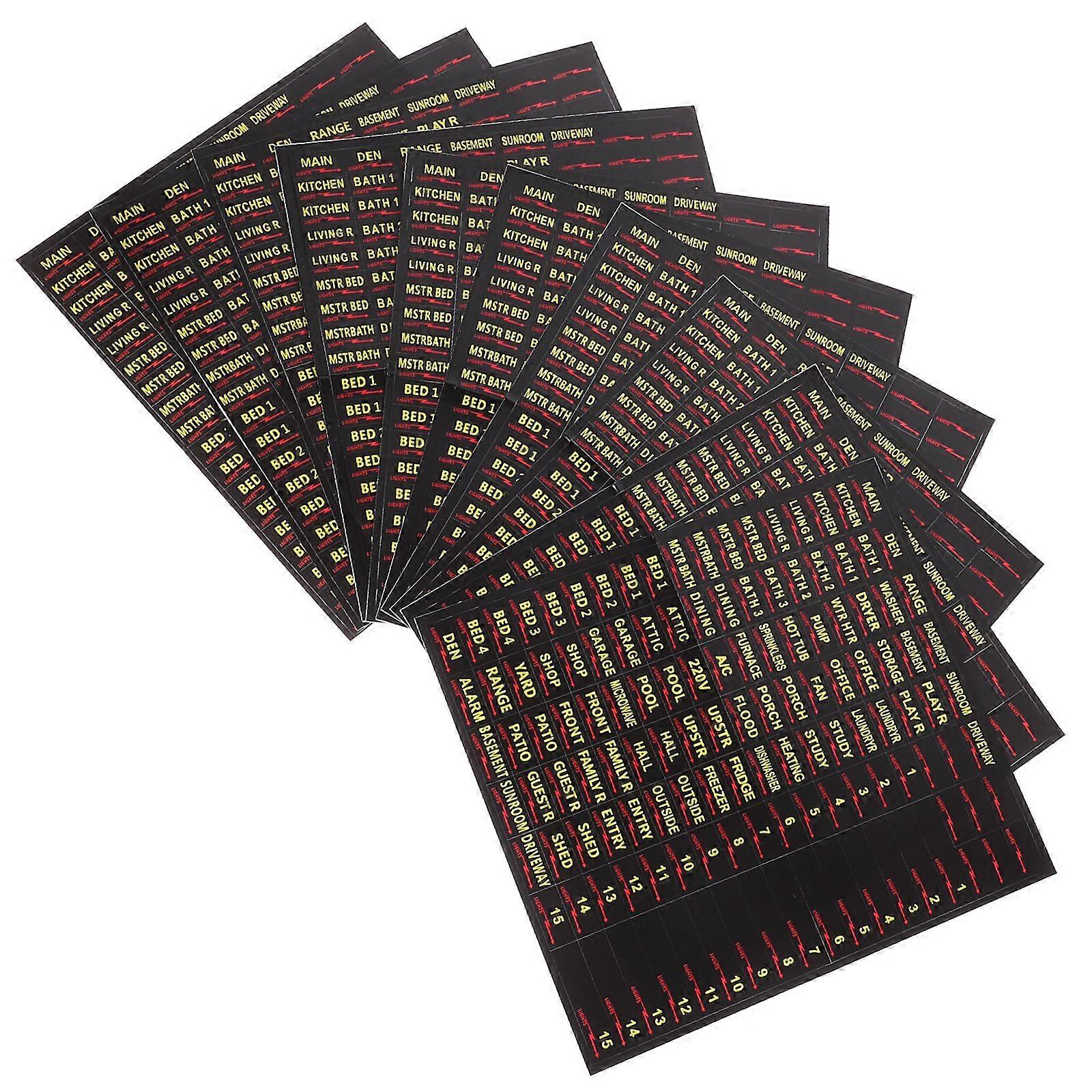 10 Sheets Electrical Panel Label Electrical Panel Labels Breaker Panel Label Circuit Breaker Sticker